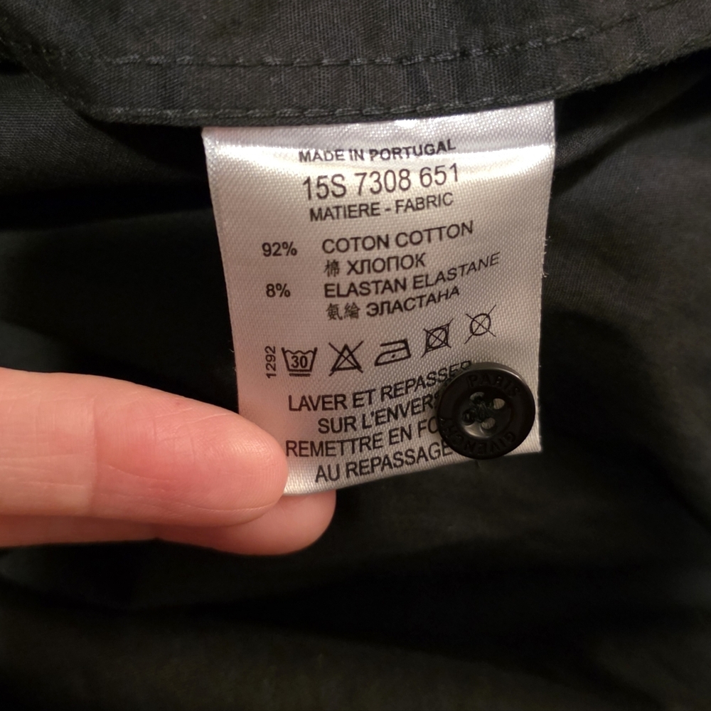 Givenchy Split Embroidered Logo Button Down Shirt… - image 8